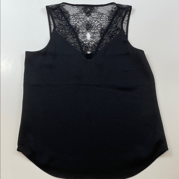 Express Black Lace Back Tank Sleeveless Top Blouse Women’s Sz M - Picture 1 of 8